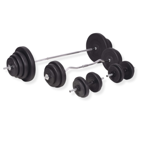 vidaXL Barbell and Dumbbell Set 132.3 lb