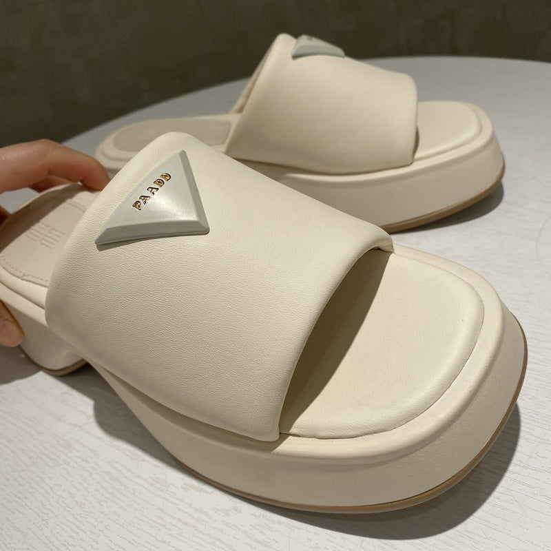 PU Leather Platform Sandals - Luminous Bear Shop