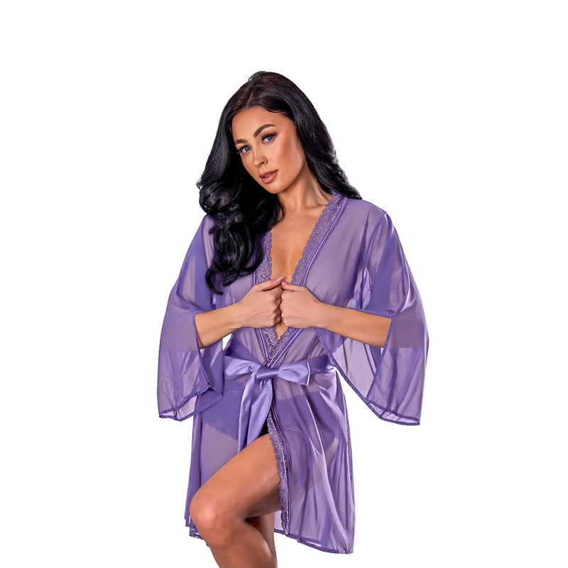 MS Sheer Passion Flutter Robe Peri SM