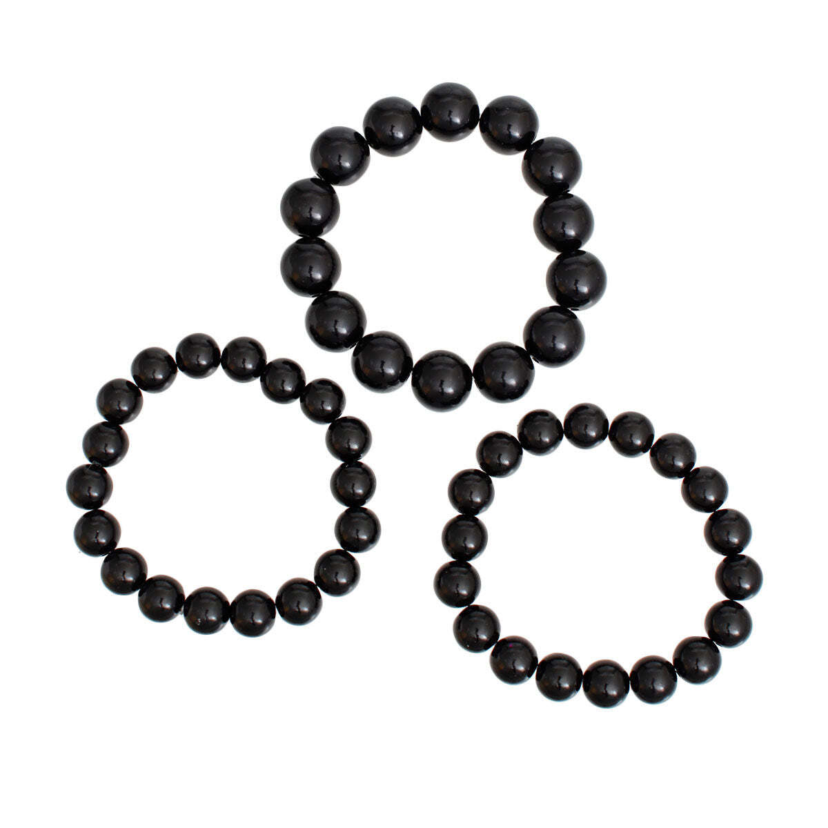 Bracelet Black Beaded 3 Pcs Set for Women - Luminous Bear Shop