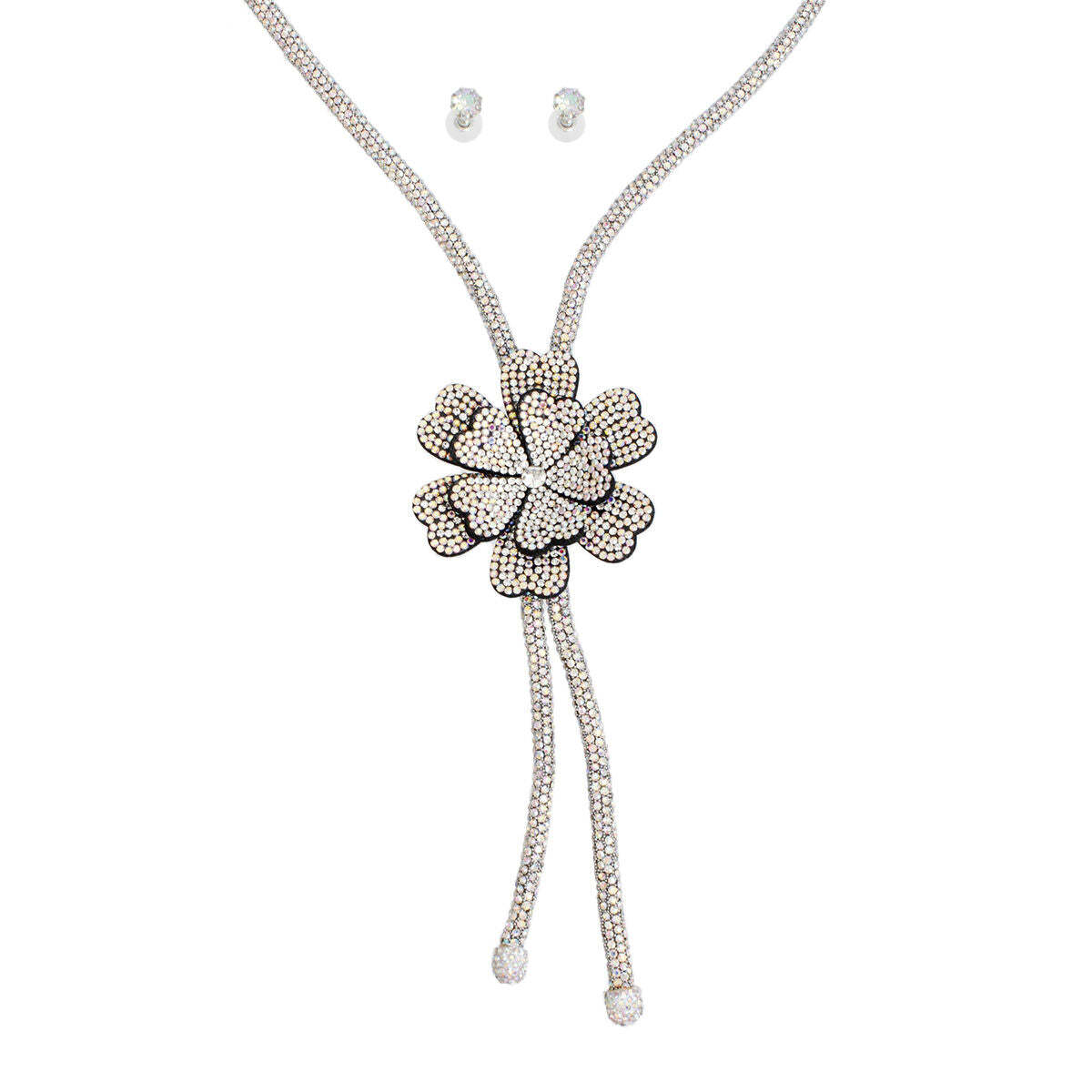 Bolo Necklace AURBO Stone Flower Set for Women - Luminous Bear Shop