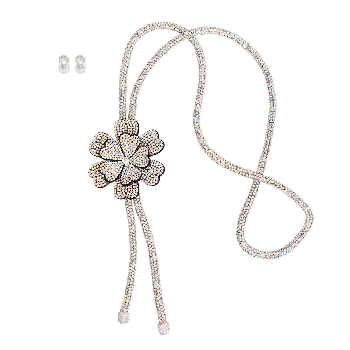 Bolo Necklace AURBO Stone Flower Set for Women - Luminous Bear Shop