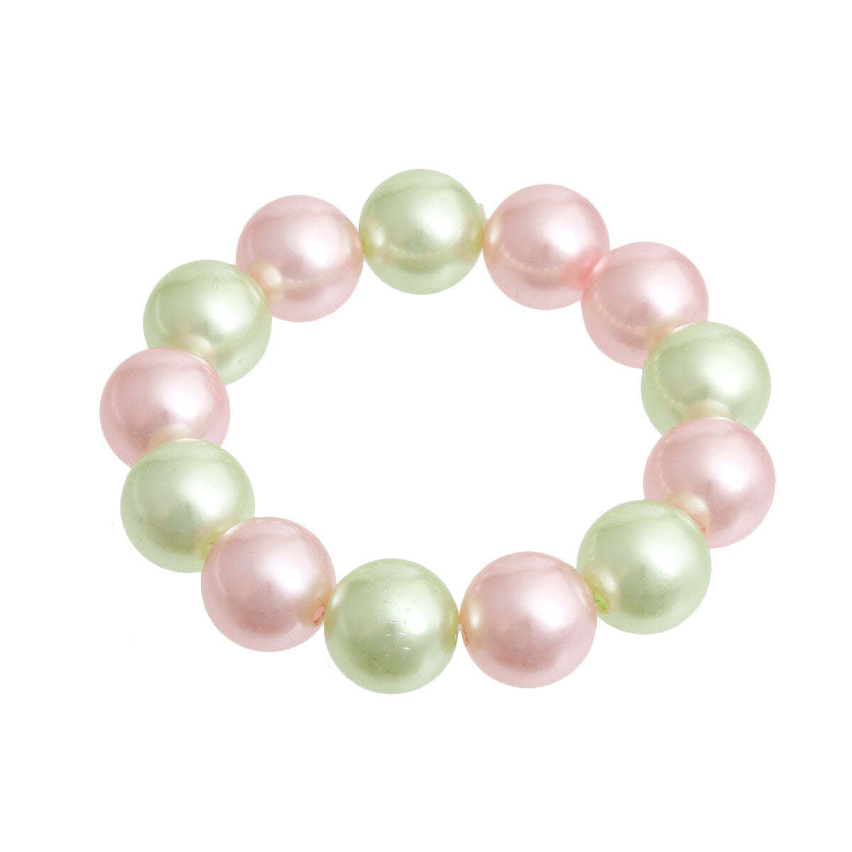 Pink Green Bubble Gum Pearl Bracelet - Luminous Bear Shop