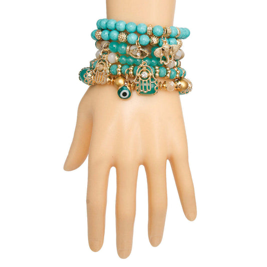 Turquoise Luck and Protection Charm Bracelets - Luminous Bear Shop
