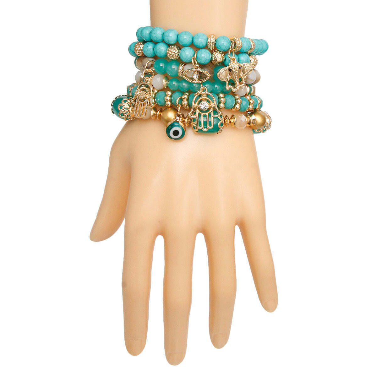 Turquoise Luck and Protection Charm Bracelets - Luminous Bear Shop