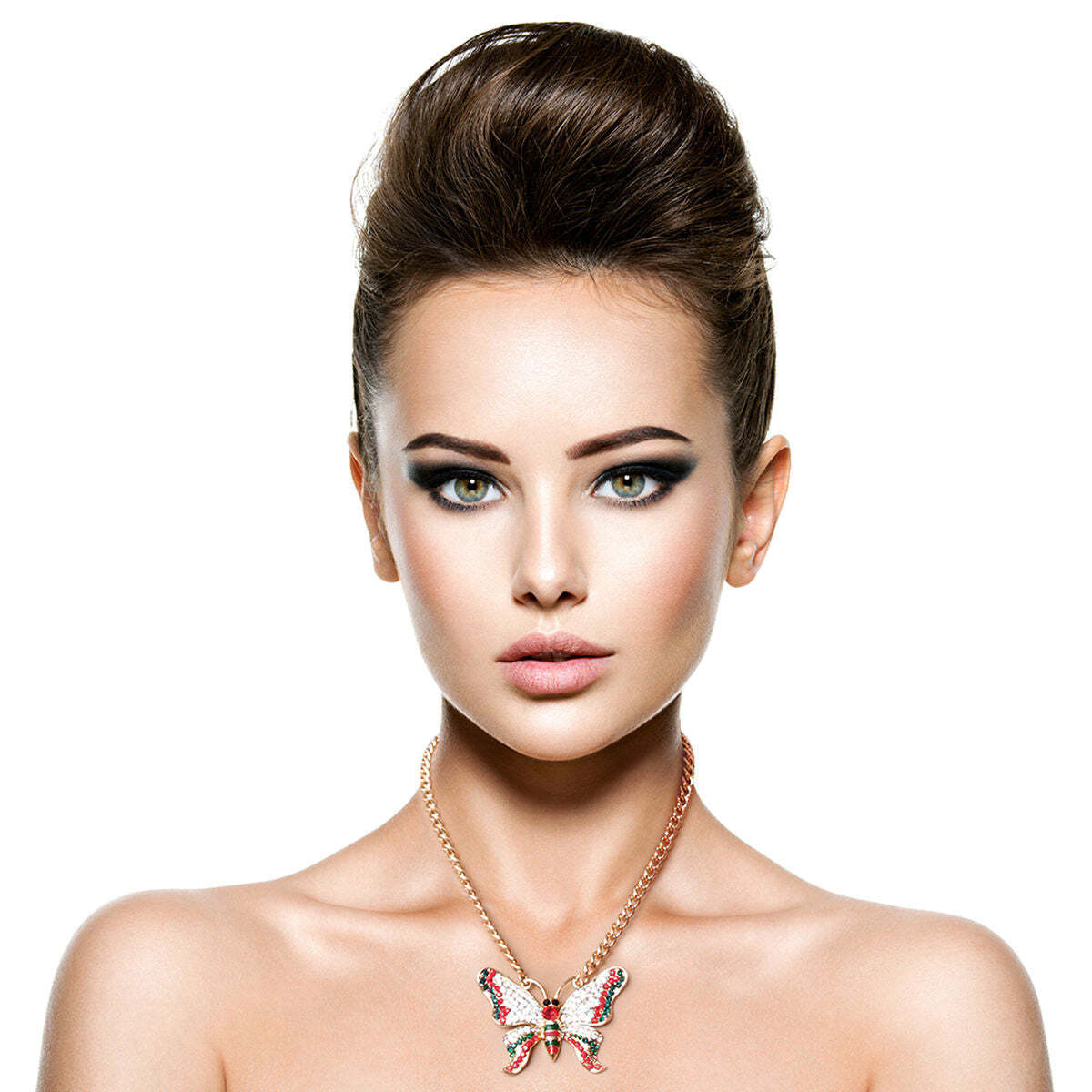 Rhinestone Butterfly Necklace - Luminous Bear Shop