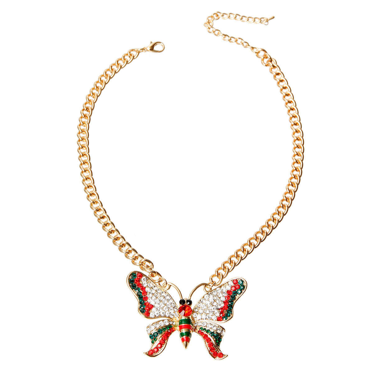Rhinestone Butterfly Necklace - Luminous Bear Shop
