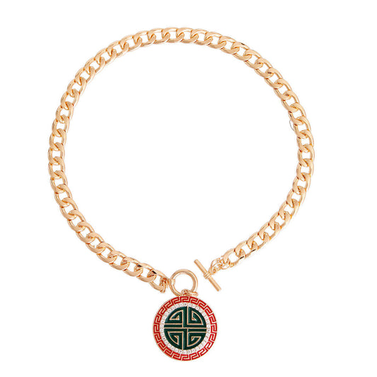 Red and Green Greek Toggle Chain - Luminous Bear Shop