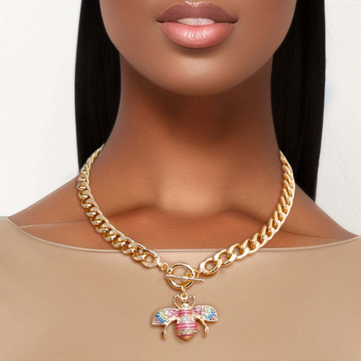 Rainbow Rendezvous: Bee Charm Necklace - Luminous Bear Shop