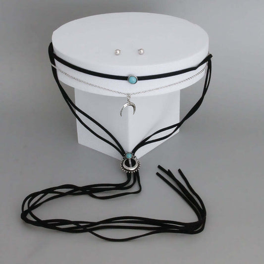 Chain Suede Choker - Luminous Bear Shop