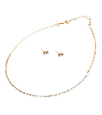 Clear Stone Elegant Necklace Set - Luminous Bear Shop