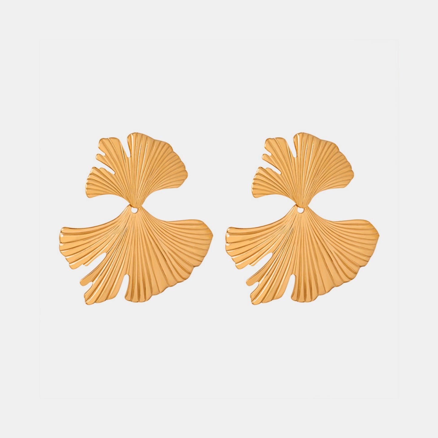Ginkgo Biloba Design Stud Earrings - Luminous Bear Shop