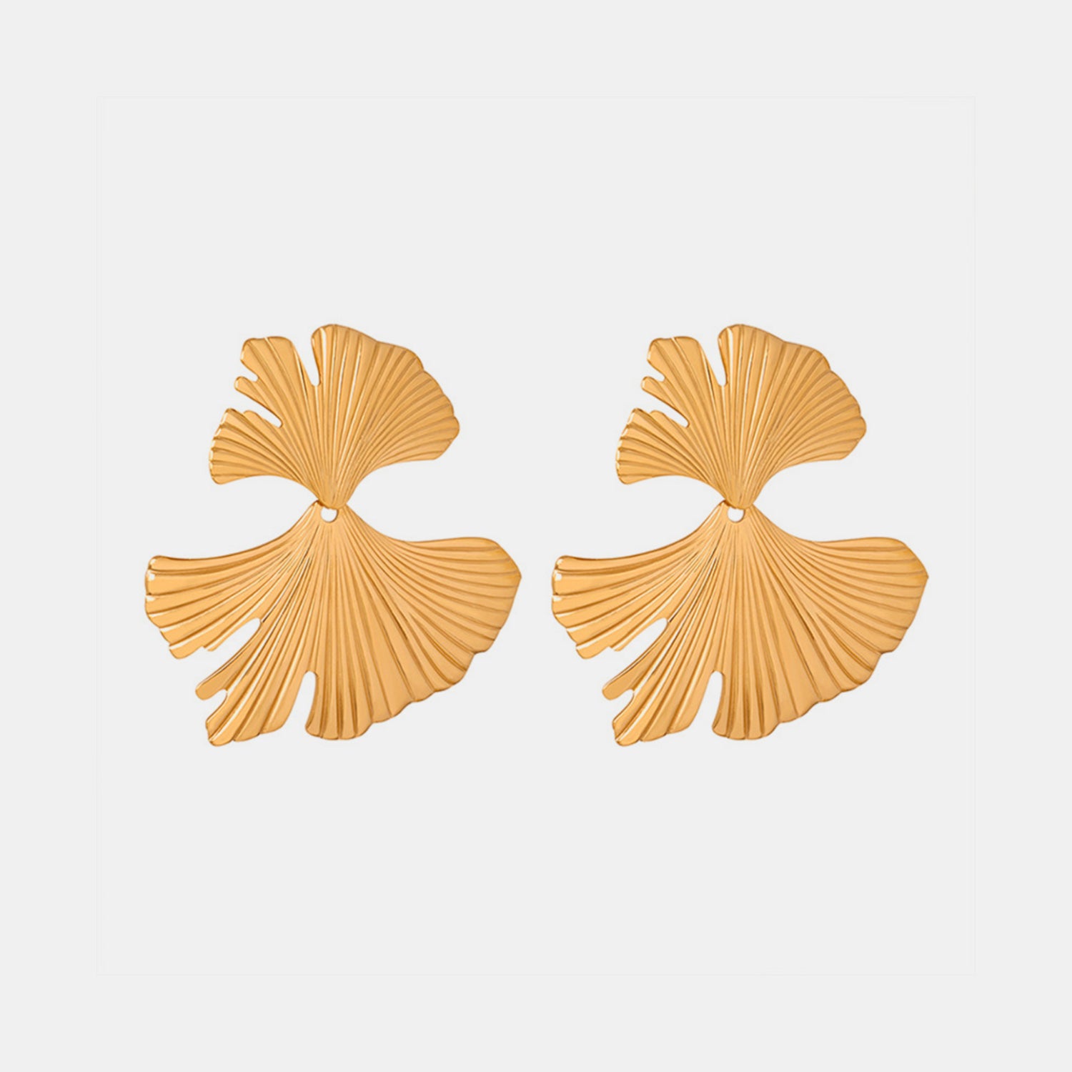 Ginkgo Biloba Design Stud Earrings - Luminous Bear Shop