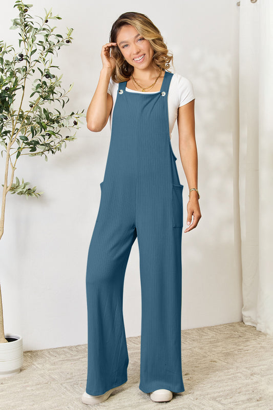 Wide Strap Overall with Pockets - Luminous Bear Shop