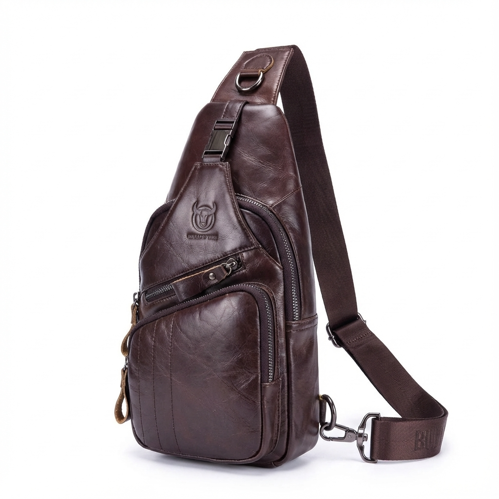 Leather Crossbody Chest Bag – Refined & Rugged