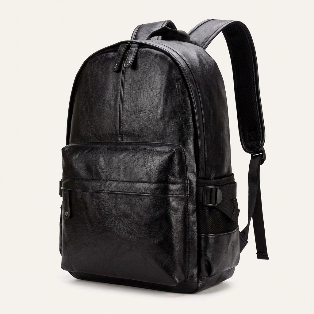 Leather Laptop Backpack – Scratch-Proof 15.6″ Carry