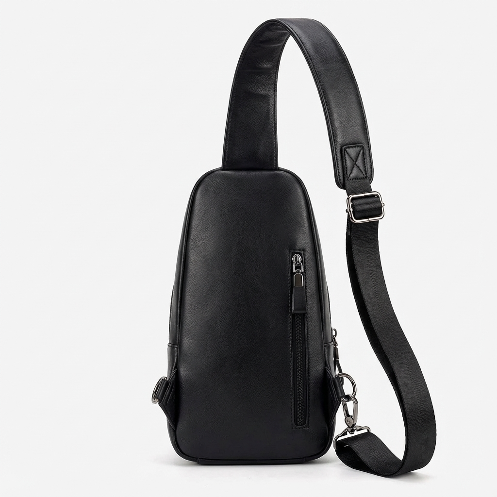 Luxury Leather Chest Sling Bag – Sleek & Functional