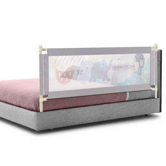 Vertical Lifting Baby Bed Rail with Lock-L - Color: Gray - Size: L