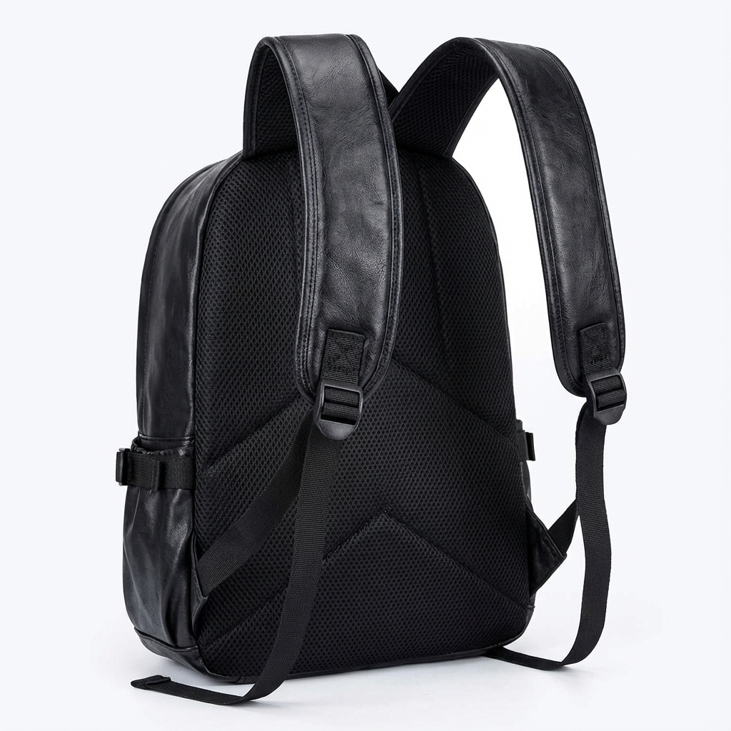 Leather Laptop Backpack – Scratch-Proof 15.6″ Carry