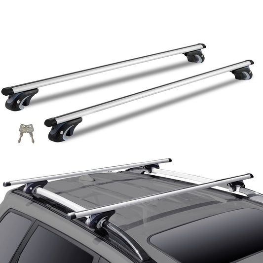 VEVOR Universal Roof Rack Cross Bars, 54" Aluminum Roof Rack Crossbars, Fit Existing Raised Side Rail with Gap, 200 lbs Load Capacity, Adjustable Crossbars with Locks, for SUVs, Sedans, and Vans - Luminous Bear Shop
