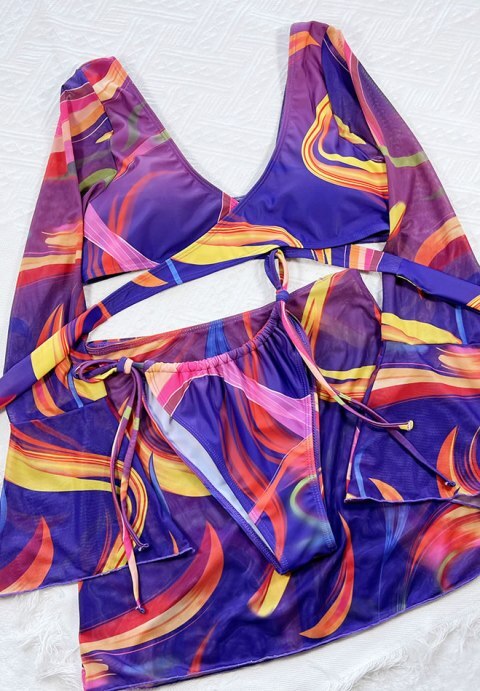 Sunset Memories 3 Piece Bikini Set