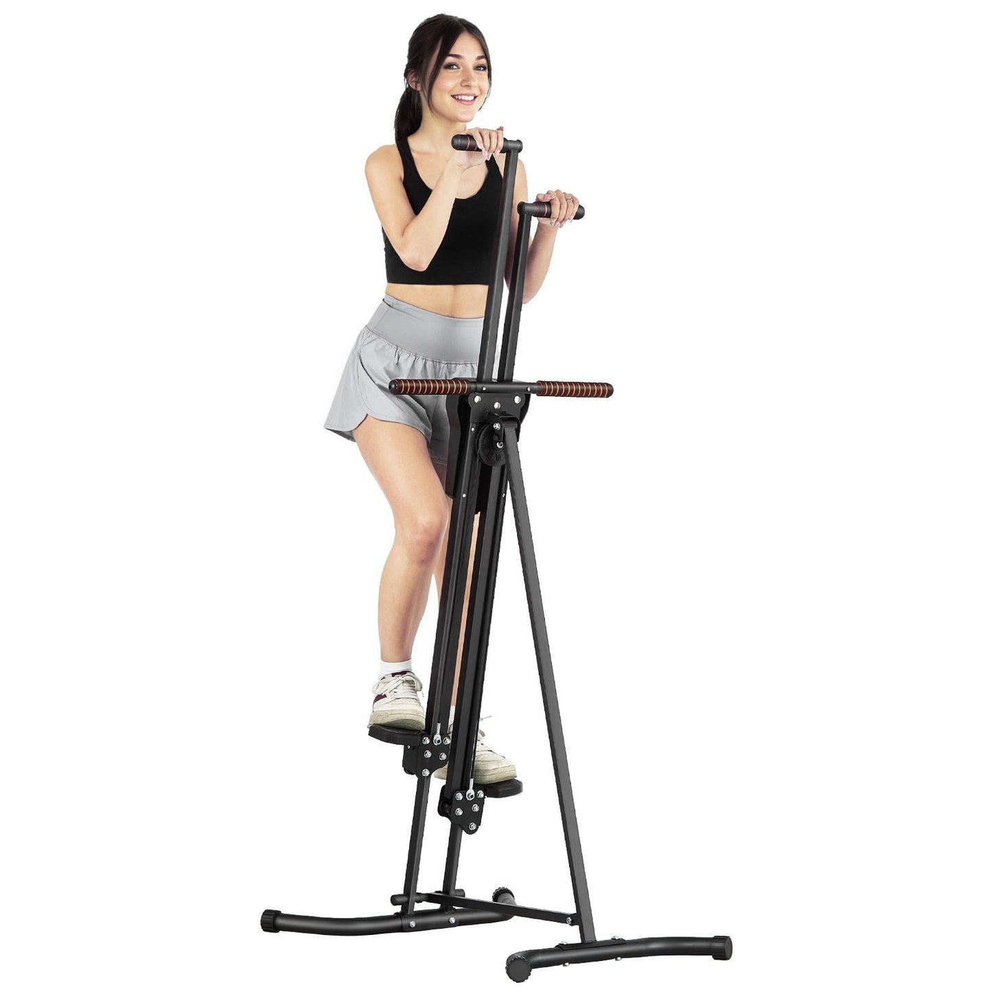 Stair Stepper, Step Range Exercise Machine, Vertical Climber for Home Gym Exercise, Compact Folding Cardio Climber, Full-Body Workout Climber with Height Adjustable Handlebar, Non-Slip Pedal