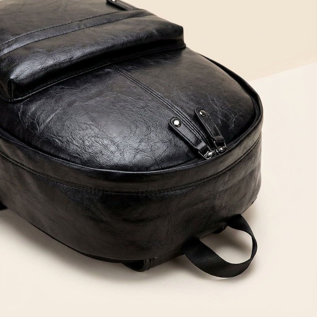 Leather Laptop Backpack – Scratch-Proof 15.6″ Carry