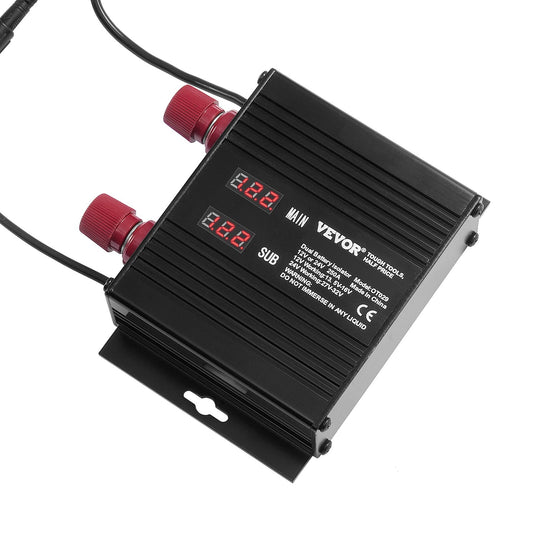 VEVOR 250 AMP Dual Battery Smart Isolator, 12V/24V, Universal VSR Voltage Sensitive Relay Battery Isolator Intelligent with LCD Screen, for Car Truck ATV RV Battery Starter Controller Power Switch - Luminous Bear Shop