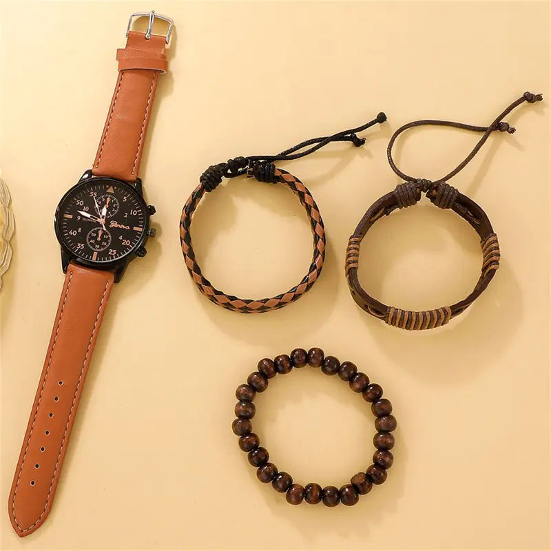 New Men's Watch Luxury Bracelet Set - Luminous Bear Shop