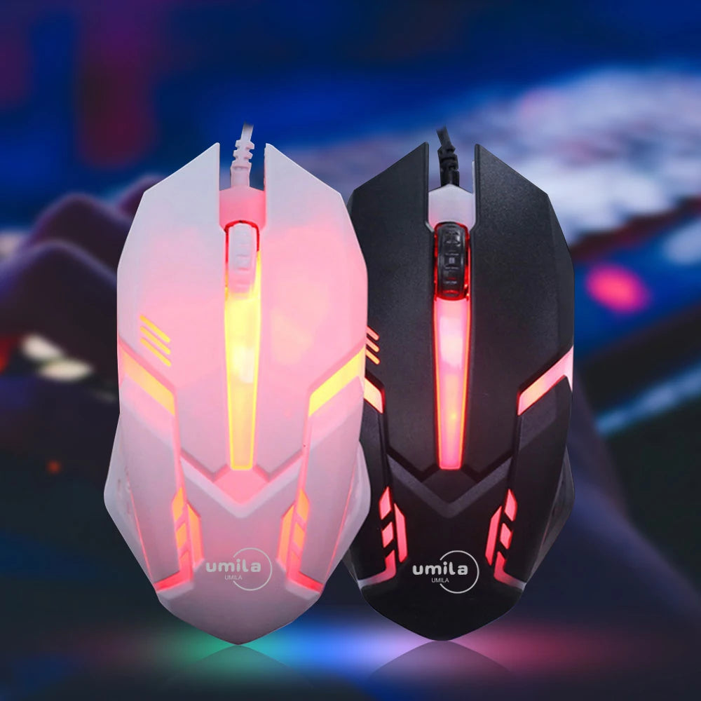 Set of 3 Ergonomic 2.4G Wired RGB Backlit USB Gaming Mouse Optical Sensor 3D Style Compatible Laptops Computer Accessories (Copy)