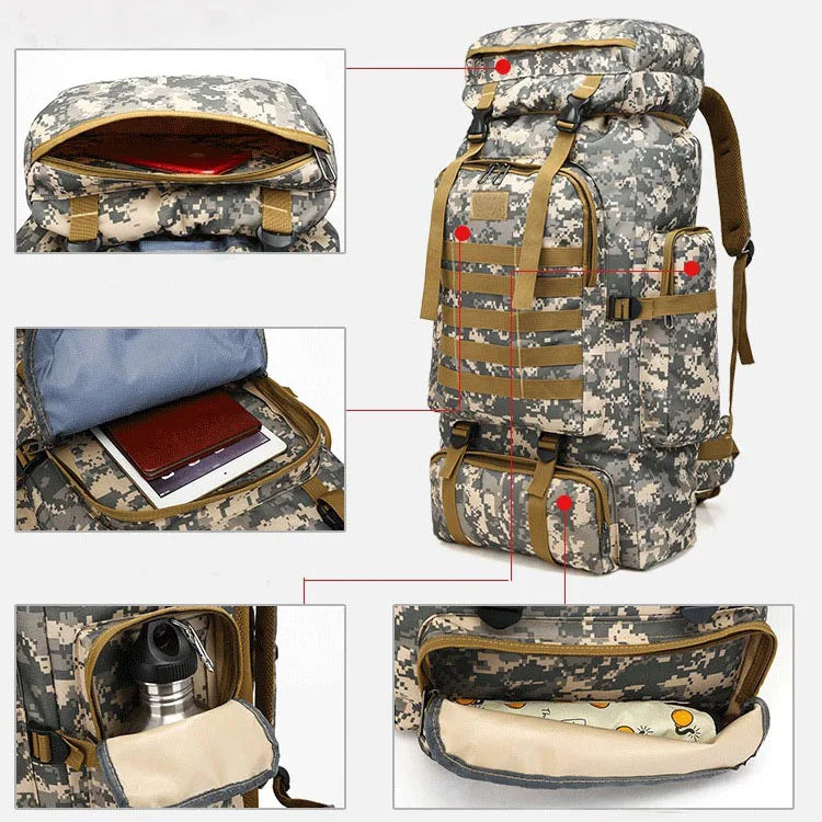 Multi-functional Outdoor Large Storage Backpack Travel Men Tactical Backpack