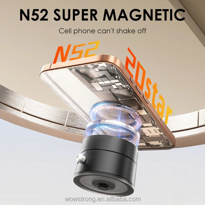 Magnetic Phone Holder Foldable Retractable Smooth Surfaces Vacuum Suction Desk Mobile Phones