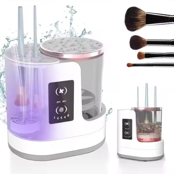 Automatic Cosmetic Electric Makeup Brush Cleaner Machine with Makeup Brush Dryer for Makeup Sponges and Brushes