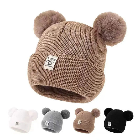 Autumn & Winter Baby Hat – Double-Layered Warm Beanie for Newborns (0–12 Months)