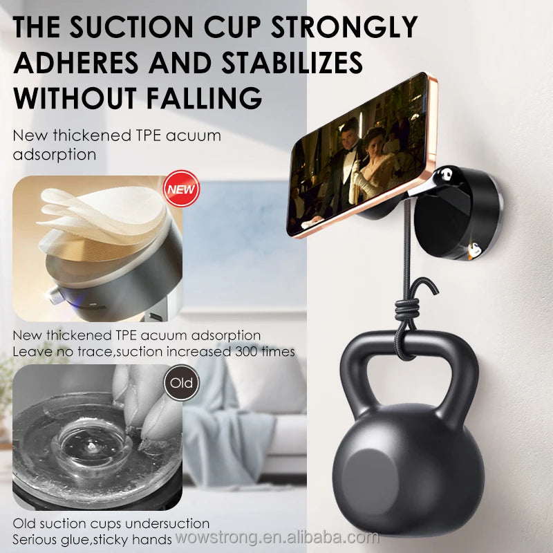 Magnetic Phone Holder Foldable Retractable Smooth Surfaces Vacuum Suction Desk Mobile Phones