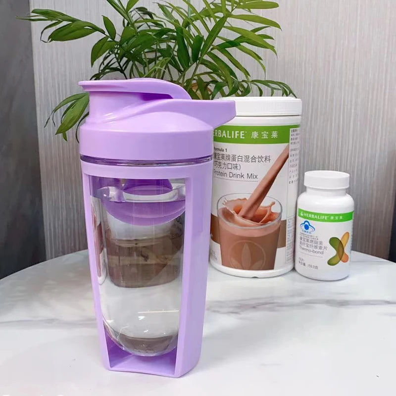 💪 Double-Layer Protein Shaker Cup – Portable Plastic Sports Water Bottle for Fitness &amp; Gym | Leak-Proof, Durable, &amp; BPA-Free