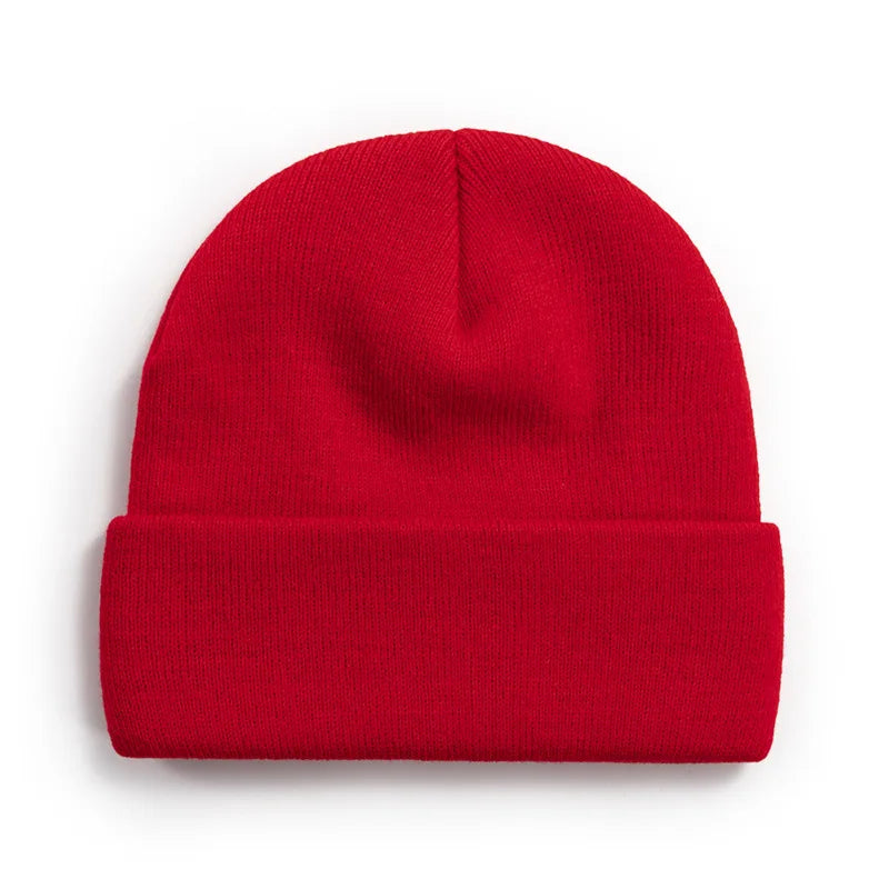 Warm Knit Beanie Hat – Stretchy, Cuffed, and Comfortable for All Ages