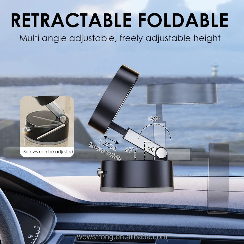 Magnetic Phone Holder Foldable Retractable Smooth Surfaces Vacuum Suction Desk Mobile Phones