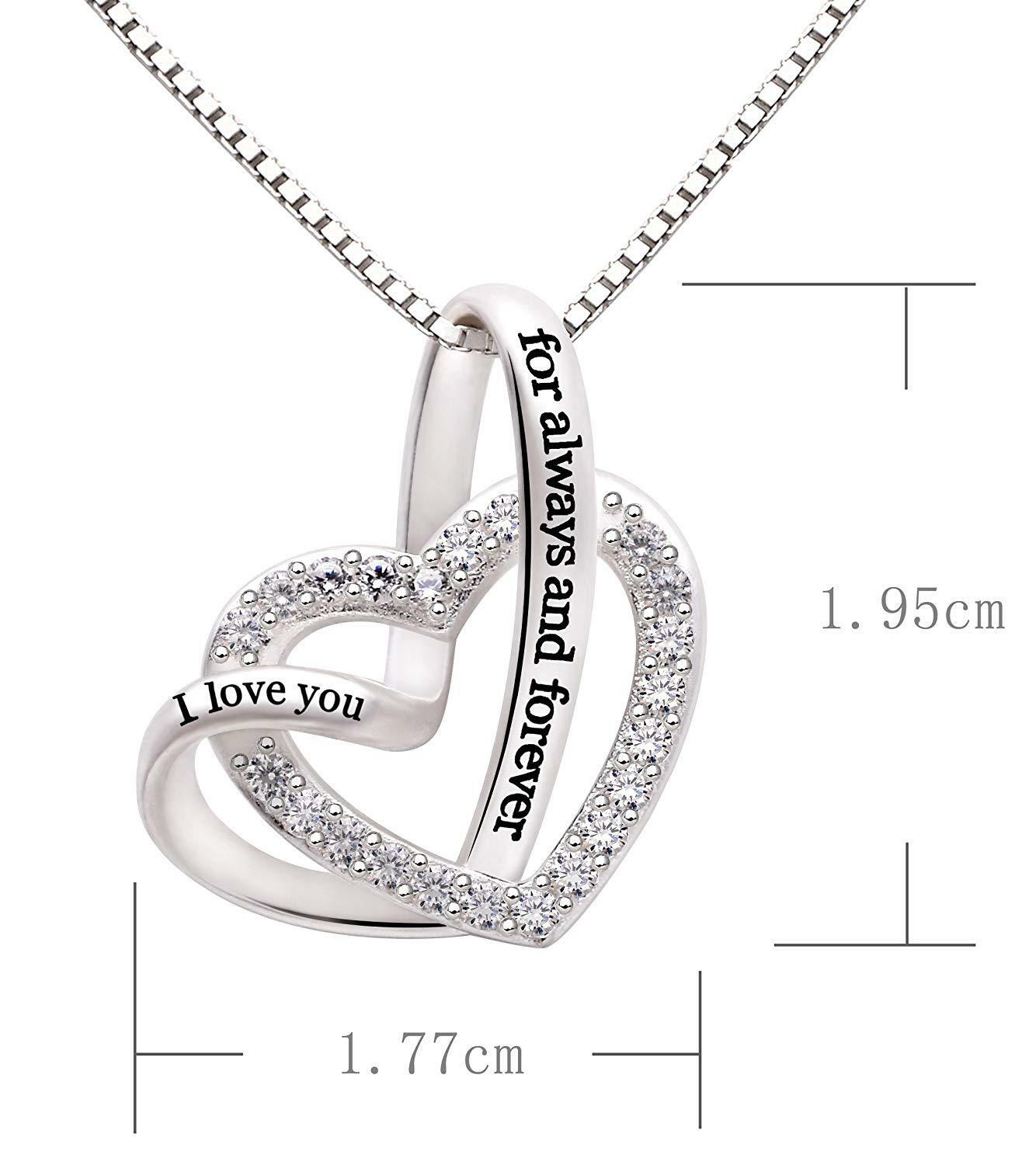 Mother's Day Gift "I Love you for Always & Forever" White Pav'e Neckla - Luminous Bear Shop