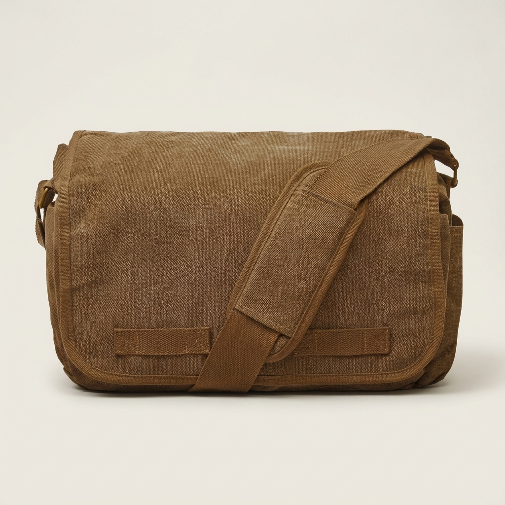 Stylish Messenger Bag – Cotton Canvas Laptop Crossbody