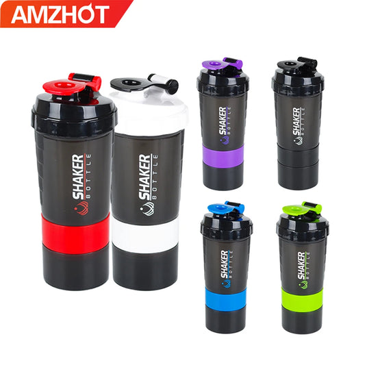 500ml Protein Shaker Bottle – BPA-Free Gym Fitness Water Bottle, Leak-Proof & Mixing Ball – Ideal for Pre/Post Workout
