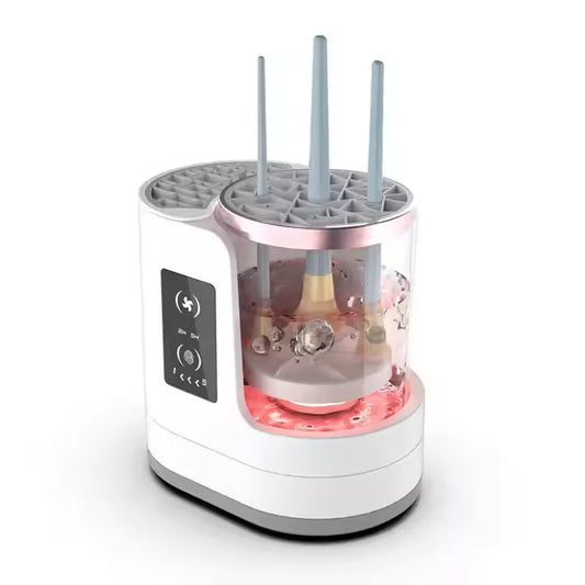 Automatic Cosmetic Electric Makeup Brush Cleaner Machine with Makeup Brush Dryer for Makeup Sponges and Brushes