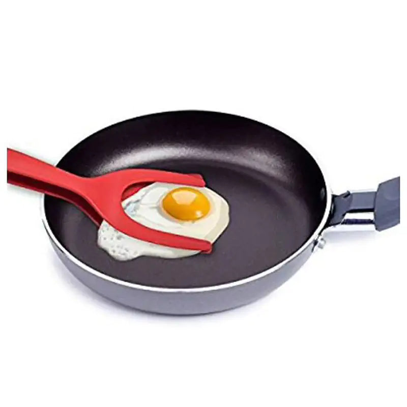 2 In 1 Grip And Flip Tongs Egg Spatula Tongs Clamp Pancake Fried Egg French Toast Omelet Overturned Kitchen Accessories - Luminous Bear Shop