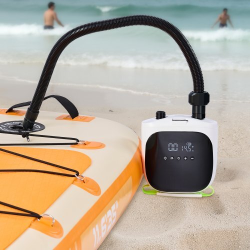 Paddle Board Pump, 20PSI High Pressure, Rechargeable Battery-Powered, Dual Stage Electric SUP Air Pump with Auto-Off and Deflation Function, Ideal for Inflatable Paddle Board, Tent and Mattress
