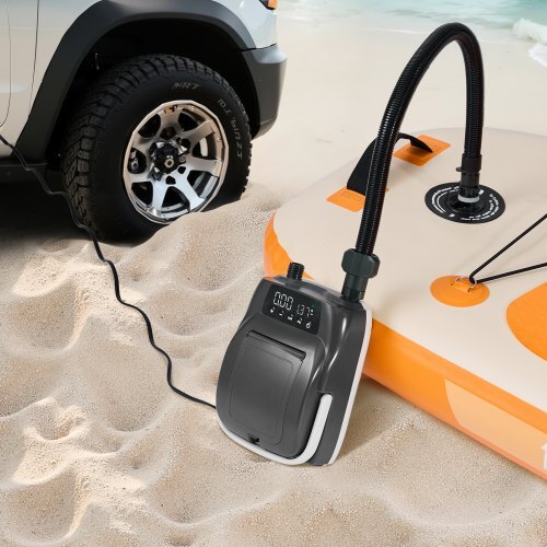 Paddle Board Pump, 20PSI High Pressure, Dual Stage Inflation & Deflation SUP Air Pump with Auto-Off Function and 12V DC Car Connector, Ideal for Inflatable Paddle Board, Tent and Mattress