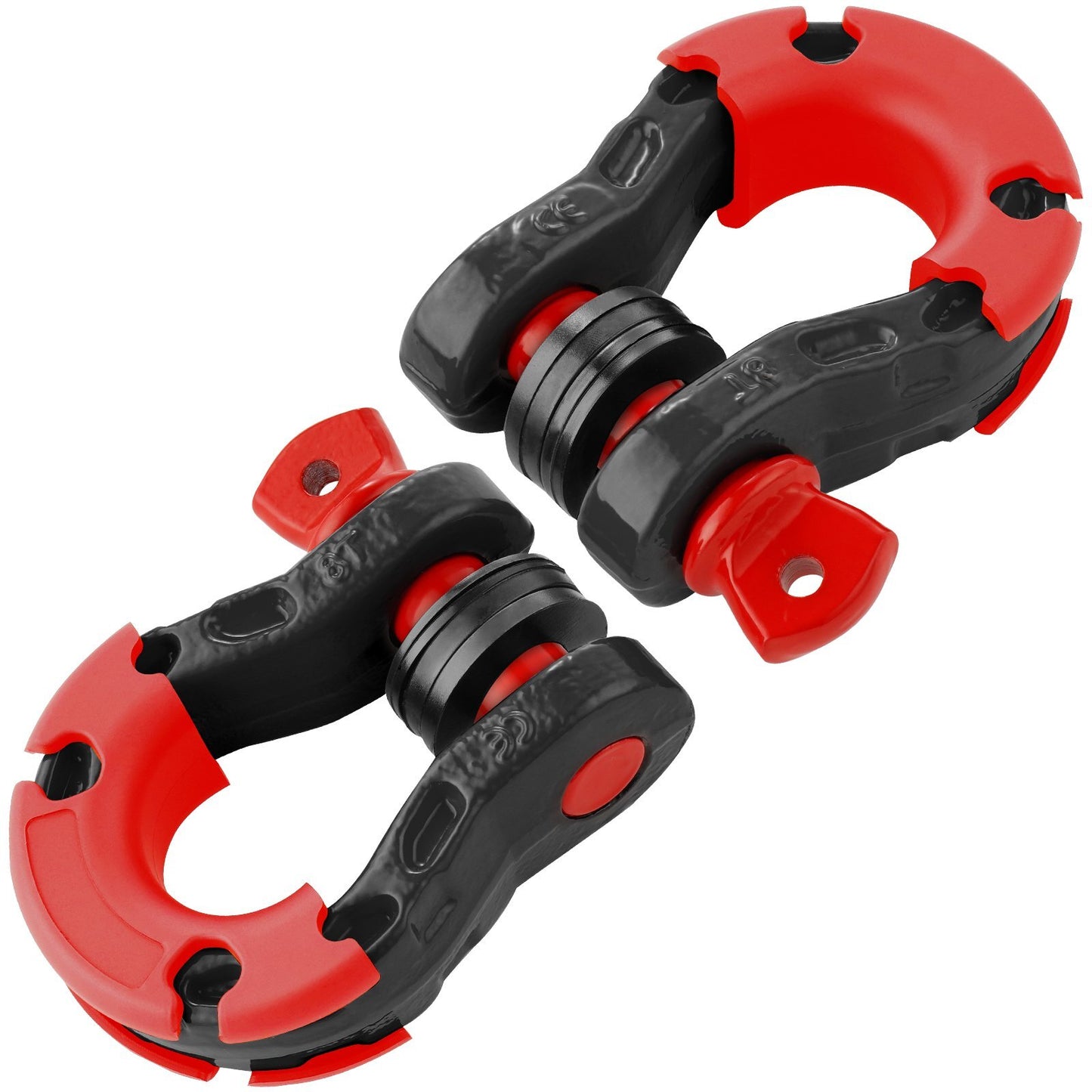 VEVOR 3/4" D-Ring Shackle, 2 Pack Alloy Steel Shackles 66139 lbs (30 Ton) Break Strength with 7/8" Screw Pin, Isolators & Washers, Heavy Duty Off Road Vehicle Recovery Shackle for Jeep Truck, Black - Luminous Bear Shop