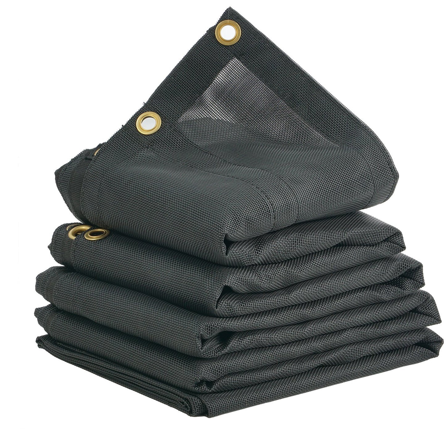 VEVOR Dump Truck Mesh Tarp, 8 x 18 ft, PVC Coated Black Heavy Duty Cover with 5.5" 18oz Double Pocket, Brass Grommets, Reinforced Double Needle Stitch Webbing Fits Manual or Electric Dump Truck System - Luminous Bear Shop