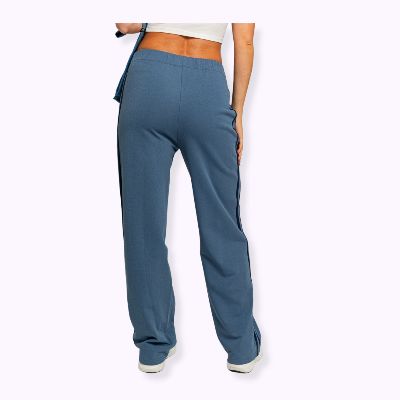 Le Lis High Waisted Side Stripes Straight Track Sweatpants