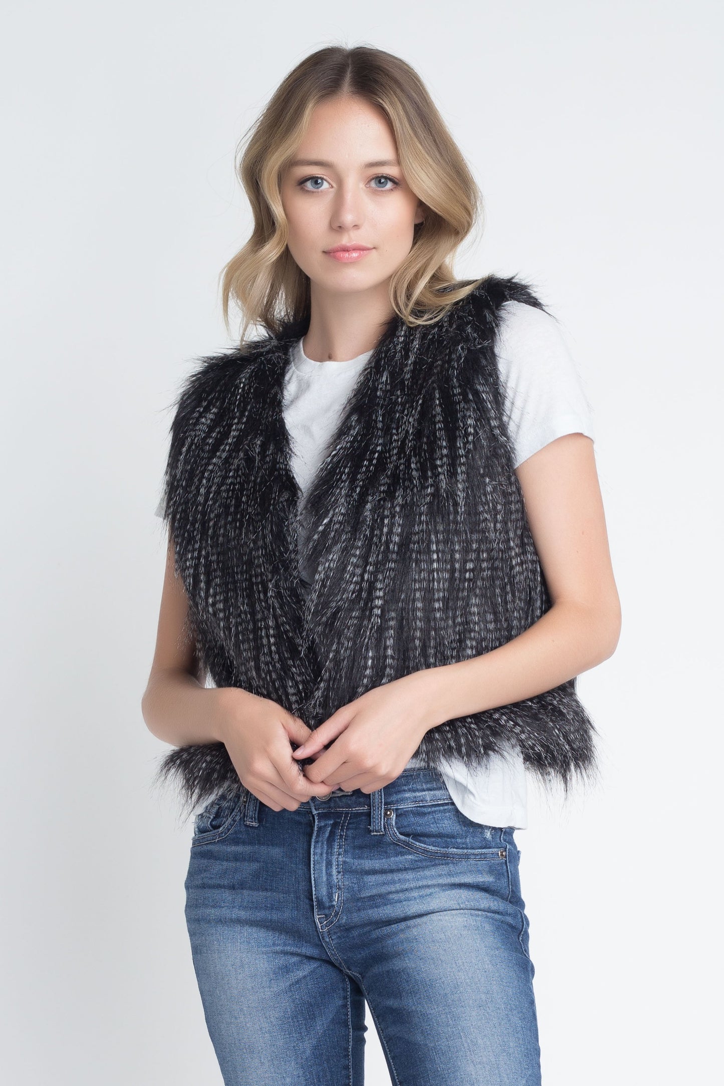 Women's Faux Fur Sleeveless Vest - Luminous Bear Shop