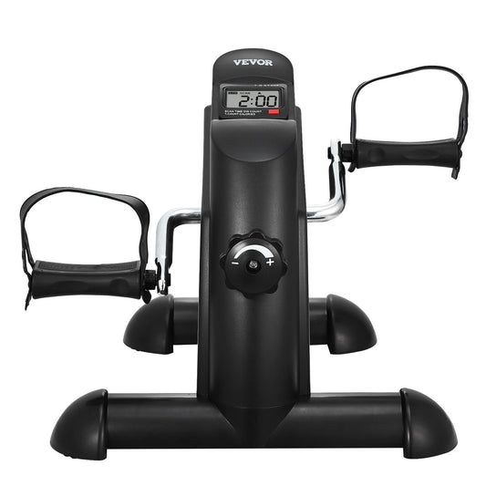 VEVOR Under Desk Bike Pedal Exerciser, Mini Exercise Bike for Arm/Leg Exercise, Multi-level Resistance Pedal Exerciser for Home Office Workout, Cycling Portable Peddler with LCD Display & Non-Slip Mat